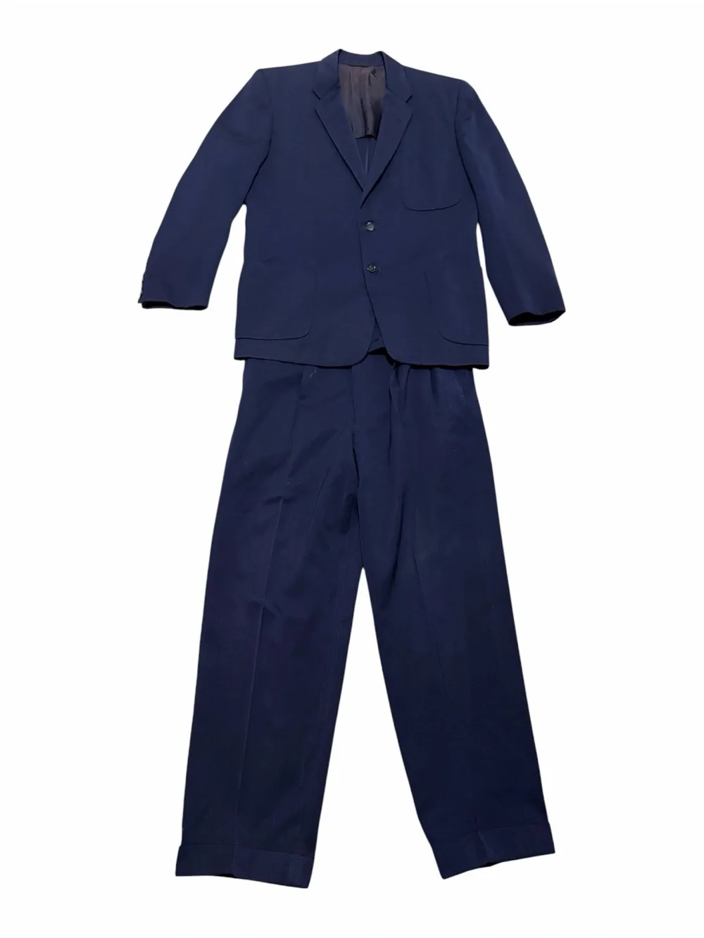 VTG Warren Sewell 100% Pure Wool Navy Blue Men's Suit Set (40R / 31x29)